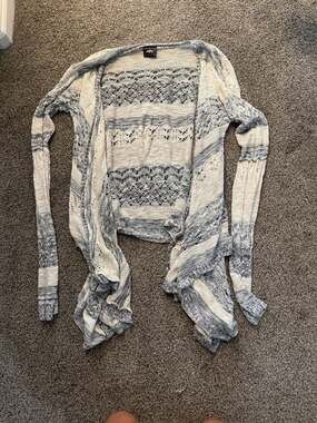Daytrip Open Front Waterfall Knit Cardigan Sweater